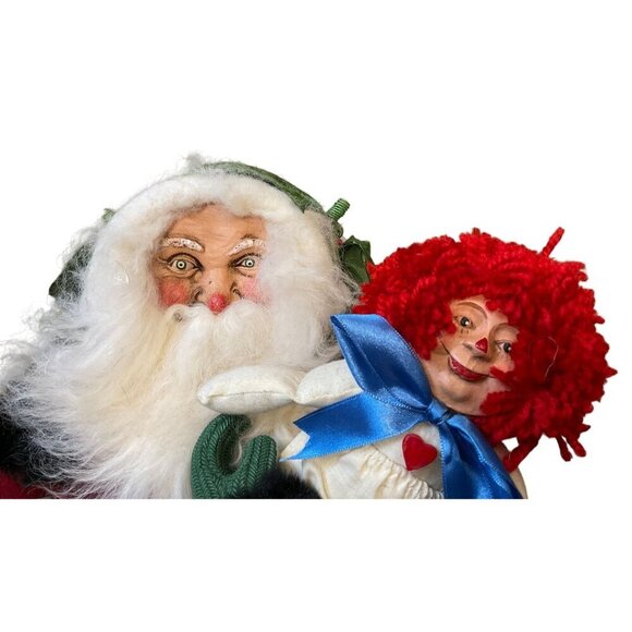 Dee Gann for Raz Imports 29 inch Plush Embellished Detailed VTG Santa Figure NWT - Picture 5 of 10